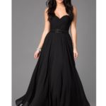 Dugačka crna lepršava haljina bez rukava
